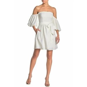 Off The Shoulder Elbow Sleeve Dress